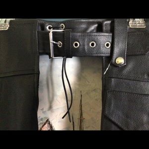 Ladies Leather Motorcycle Chaps New and Unworn